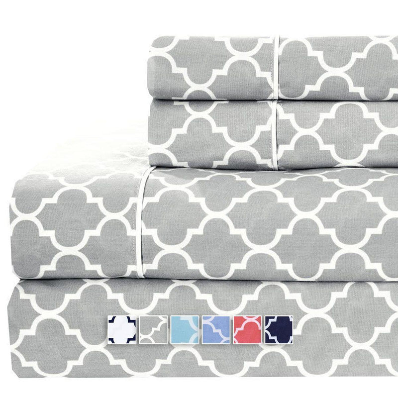 Printed Meridian Split King Adjustable Bed Sheet Sets 340TC 100% Cotton-Wholesale Beddings