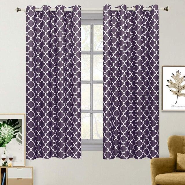 Purple Meridian Room-Darkening Thermal Insulated Curtain Pair (Set of 2 Panels)-Wholesale Beddings