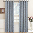 Regalia Abstract Jacquard Textured Grommet Top Curtain Panels (Set of 2)-Wholesale Beddings