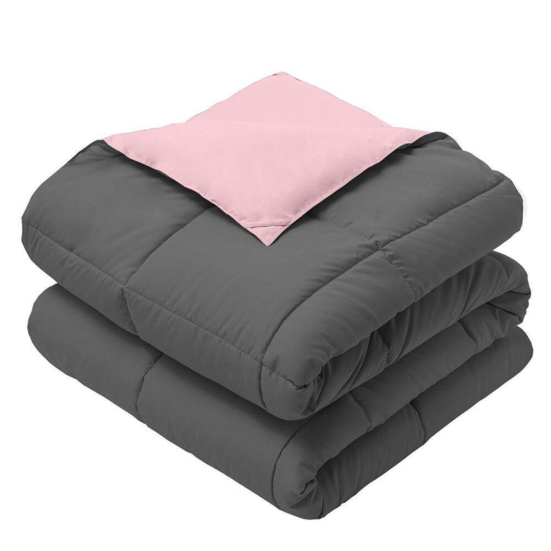 Reversible Plush Down Alternative Blanket-Wholesale Beddings