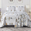 Reversible lightweight Oversize Quilt Set - Ayat Birds-Wholesale Beddings