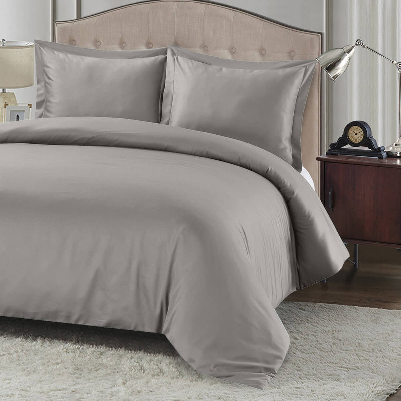 Silky Cotton, Bamboo-Cotton Blended Oversized Duvet Cover Set 3-Piece (Hybrid)-Wholesale Beddings