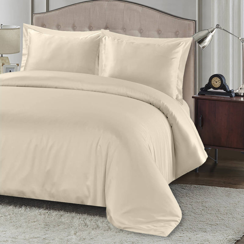 Silky Cotton, Bamboo-Cotton Blended Oversized Duvet Cover Set 3-Piece (Hybrid)-Wholesale Beddings