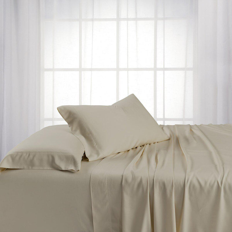 Royal Tradition Split King Adjustable Bed Sheets Bamboo Hybrid Ivory
