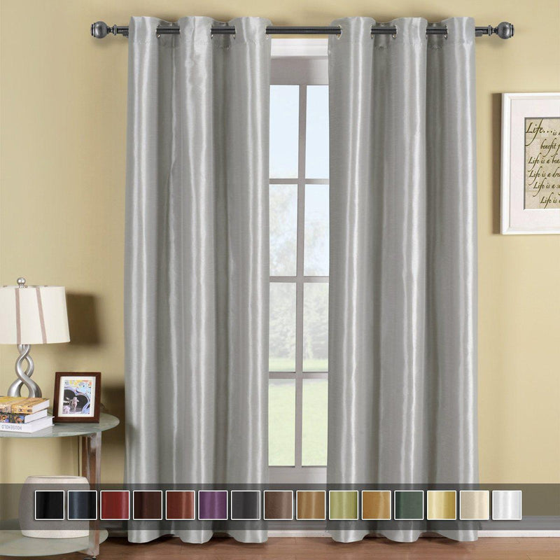 Soho Thermal Blackout Grommet Top Curtain Panels (Single)-Wholesale Beddings