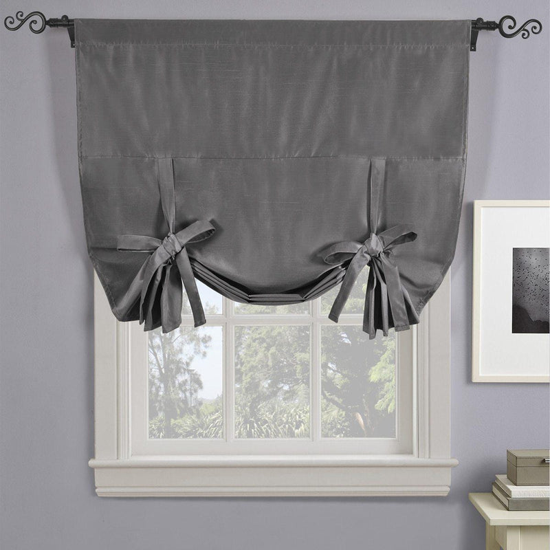 ele ELEOPTION Tie-Up Simple Blackout Curtain, Rod Pocket Thermal Insulated Room Darkening Roman Shade for Bedroom Living Room Kitchen Small Window (Da ele ELEOPTION Tie-Up Simple Blackout Curtain, Rod Pocket Thermal Insulated Room Darkening Roman Shade for Bedroom Living Room Kitchen Small Window (Da