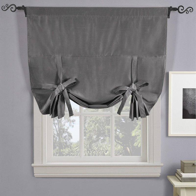 Soho Triple-Pass Thermal Insulated Blackout Curtain Rod Pocket - Tie Up Shade for Small Window ( 42" W X 63" L)-Wholesale Beddings