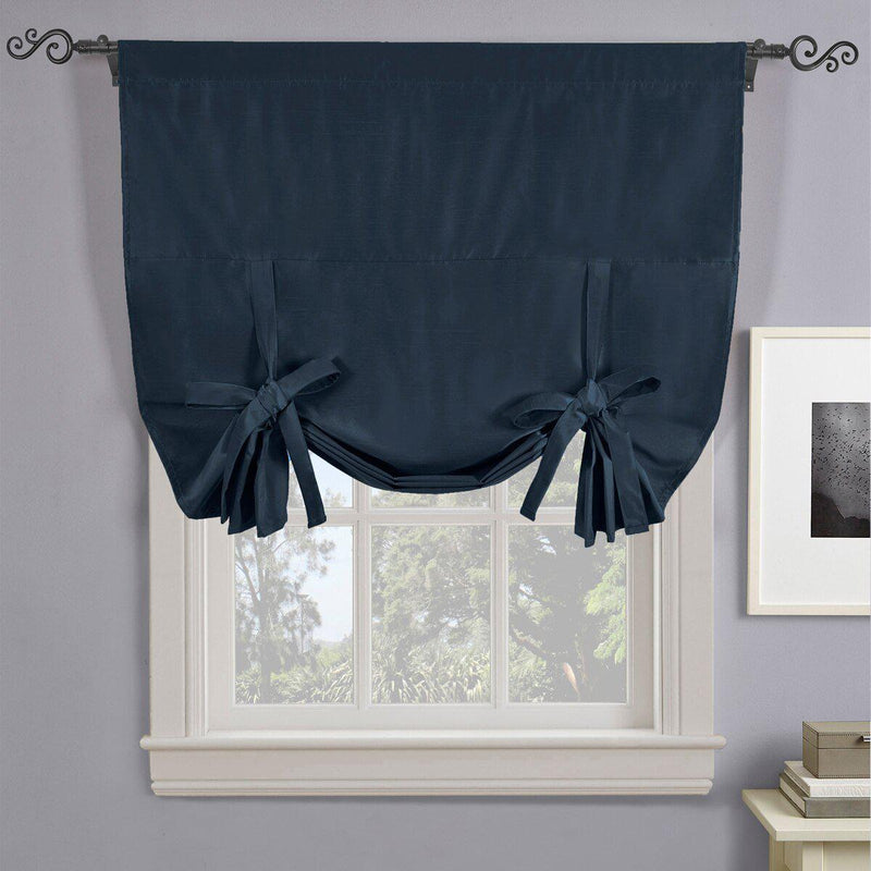 HIG Window Curtains with Blackout Liner Handmade Bow Ties HIG Window Curtains with Blackout Liner Handmade Bow Ties