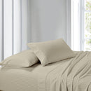 Split Adjustable Dual King Sheets 100% Cotton 300 Thread count - Striped-Wholesale Beddings