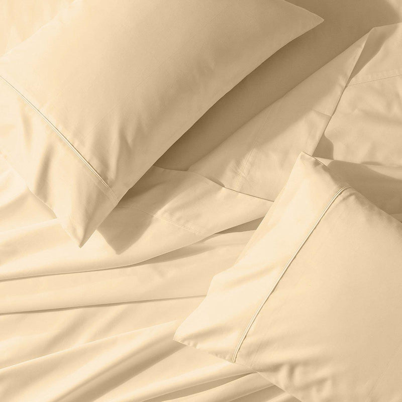 Split Cal-King Sheets Abri Cotton Percale Crispy Super Soft Sheet Set-Wholesale Beddings