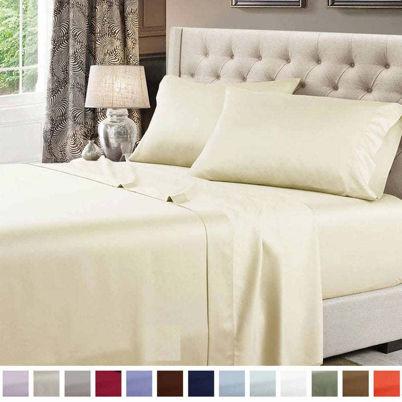 Split Top "Head Split" California King Sheets 600 Thread Count 100% Cotton Solid-Wholesale Beddings