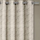 Tabitha Flower Curtains Jacquard Grommet Top Panels (Single)-Wholesale Beddings