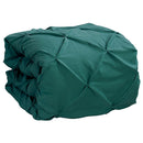 Teal Oxford Double Needle Luxury Soft Pinch Pleated Comforter Set-Wholesale Beddings