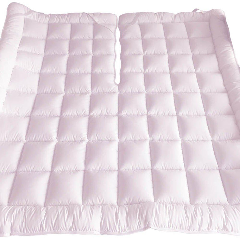 Top Split California King Plush 2 Inches Mattress Pad Down Alternative Anchor Bands-Wholesale Beddings