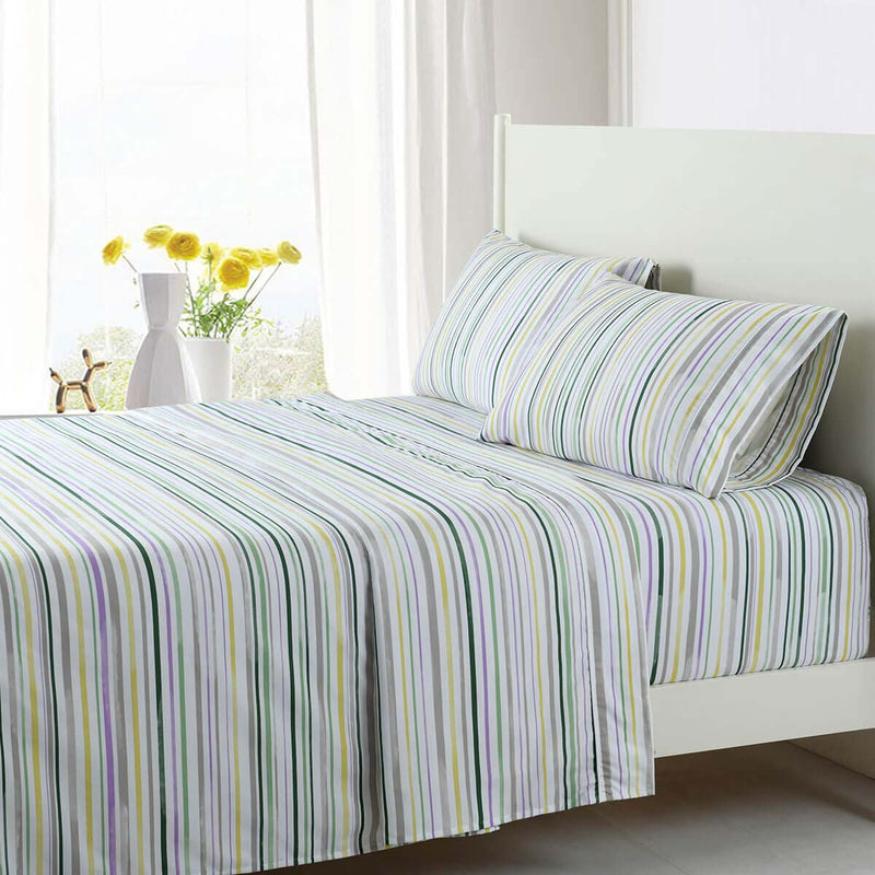 Top Split King Heavyweight Microfiber Sheet Set (4 Patterns)-Wholesale Beddings