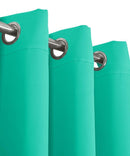 Turquoise Ava Blackout Weave Curtain Panels With Tie Backs Pair (Set Of 2)-Wholesale Beddings