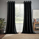 Velvet Heavyweight Grommet Curtain Panels (Set of 2)-Wholesale Beddings