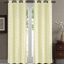 Willow Geometric Jacquard Thermal-Insulated Blackout Curtain Panels (Set of 2)-Wholesale Beddings