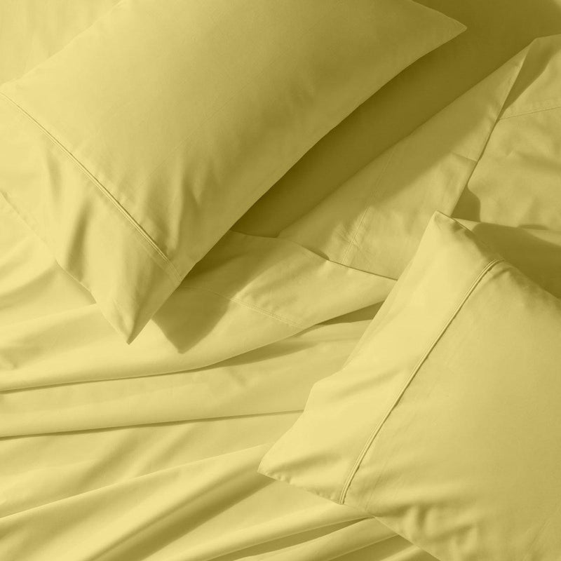 Wrinkle-Free 650 Thread Count Cotton Blend Solid Sheet Set-Wholesale Beddings